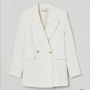 H&M white peacoat